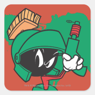 Adesivo Quadrado MARVIN THE MARTIAN™ with Laser Ponted Up (MARVIN T
