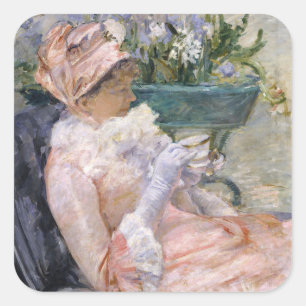 Adesivo Quadrado Mary Cassatt - A Xícara de Chá