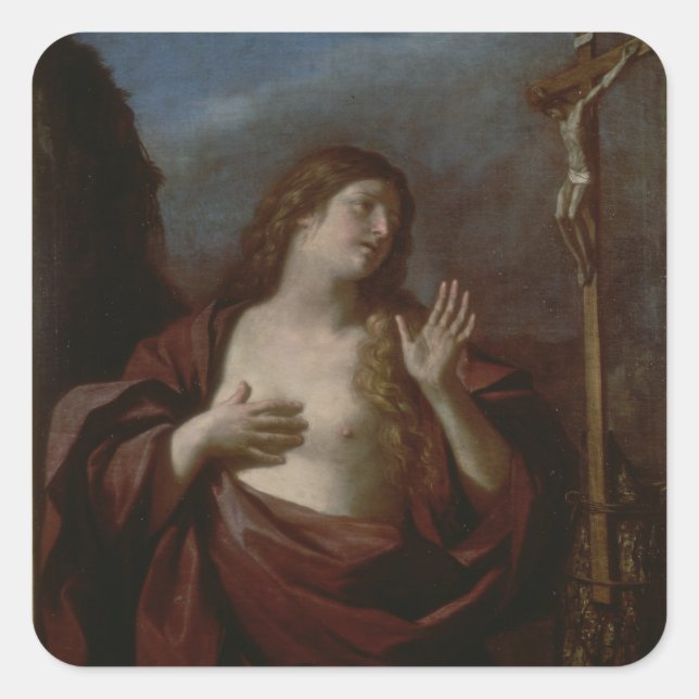 Adesivo Quadrado Mary Magdalene em Penitência (óleo na canvas) 2 (Frente)