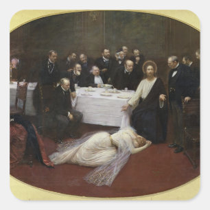 Adesivo Quadrado Mary Magdalene na casa do Farisee