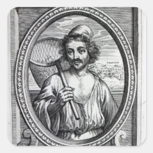 Adesivo Quadrado Masaniello, gravado por Petrus de Iode