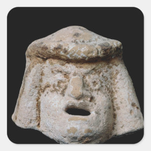 Adesivo Quadrado Máscara cómica