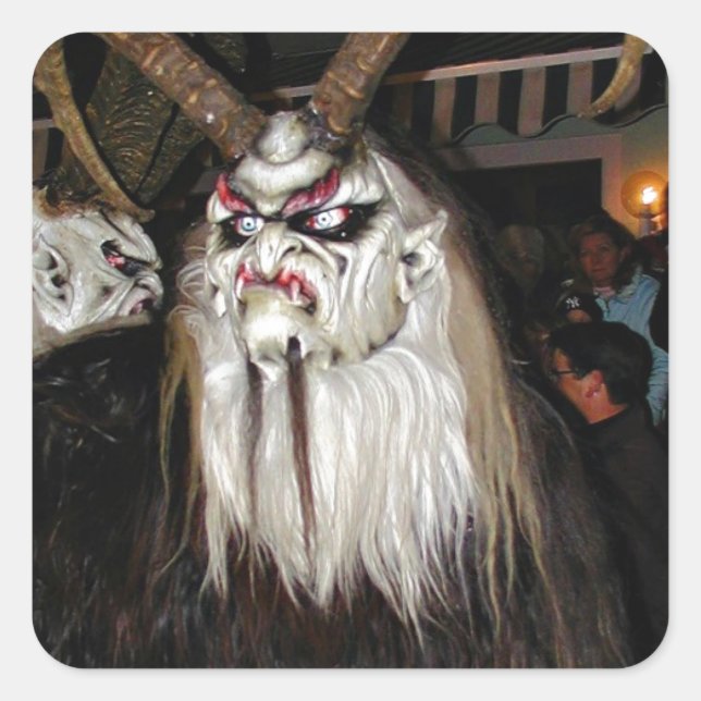 Adesivo Quadrado Máscara do Diabo Japonês (Frente)