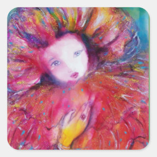 ADESIVO QUADRADO MÁSCARA EM VERMELHO