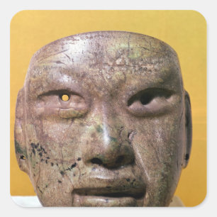 Adesivo Quadrado Máscara funerária, Olmec, de México