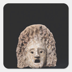 Adesivo Quadrado Máscara trágica