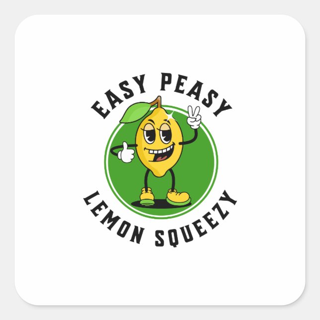 Adesivo Quadrado Mascot Lemon (Frente)