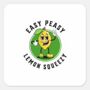 Adesivo Quadrado Mascot Lemon