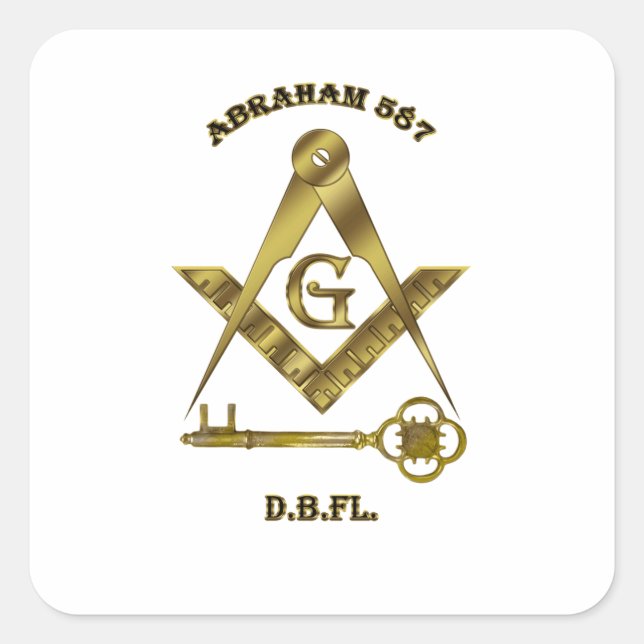 Adesivo Quadrado Masons internacionais Abraham 587 (Frente)