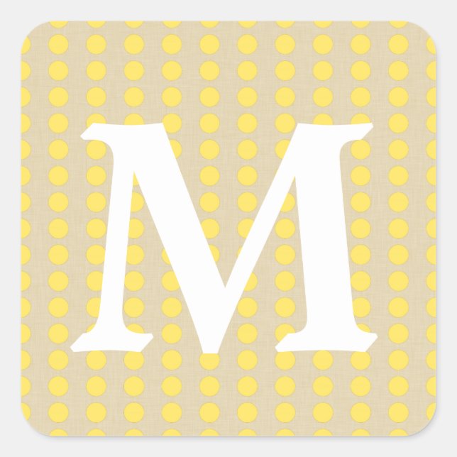 Adesivo Quadrado Mata-humor de tempero com monograma inicial (Frente)