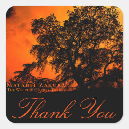 Adesivo Quadrado Matabei-Zakura: Weeping Cherry Tree スクエアシール