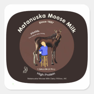 Adesivo Quadrado Matanuska Moose Milk