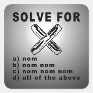 Adesivo Quadrado Matemática de Bacon Simples