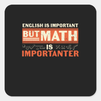 Adesivo Quadrado Matemática do professor de matemática é importante