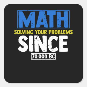 Adesivo Quadrado Matemática resolvendo seus problemas desde a BC