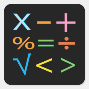 Adesivo Quadrado Matemática Símbolo Matemático