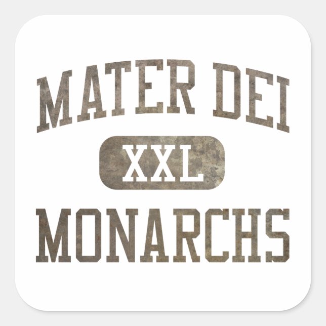 Adesivo Quadrado Mater Dei Monarchs, atletismo (Frente)