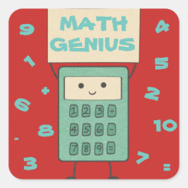 Adesivo Quadrado Math Genius