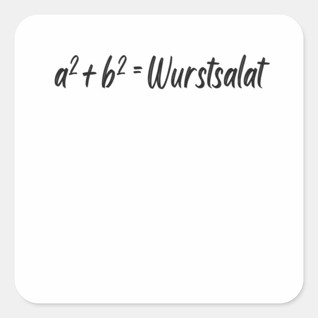 Adesivo Quadrado Mathematiker Humor Schule Spaß (Frente)
