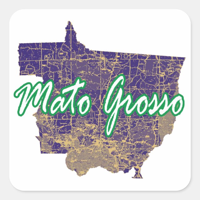 Adesivo Quadrado Mato Grosso (Frente)