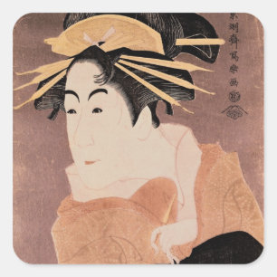 Adesivo Quadrado Matsumoto Yonesaburo no papel do courtesan