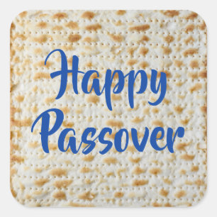 Adesivo Quadrado Matzah feliz do Passover
