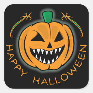 Adesivo Quadrado Mau Pumpkin