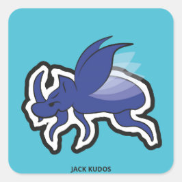 Adesivo Quadrado Mau Rhino Beetle Blue | Jack Kudos