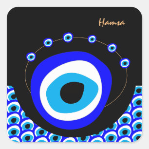 Adesivo Quadrado Mau, Talisman & Arabic Amulet /Turco, Grego