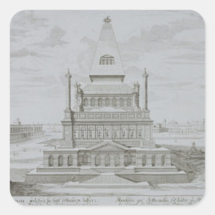 Adesivo Quadrado Mausoléu de Halicarnassus, Bodrum, Turquia, de '