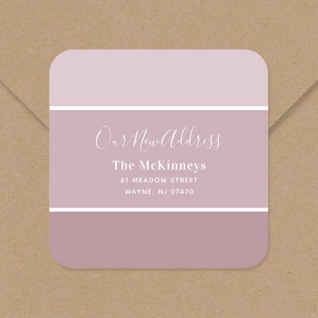Adesivo Quadrado Mauve Paint Swatch Novo Endereço (Criador carregado)