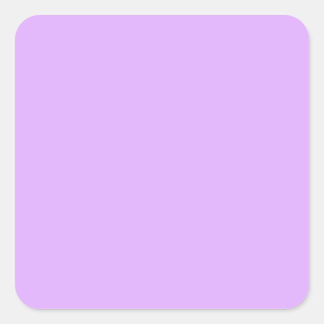 Adesivo Quadrado Mauve, violeta pálida código hex e0b0ff (Frente)