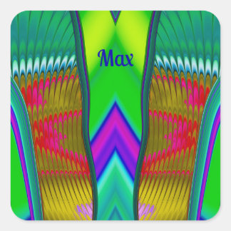Adesivo Quadrado MAX ~ 3D multicolorido ~