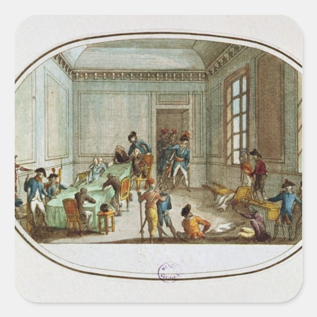Adesivo Quadrado Maximilien de Robespierre ferido (Frente)