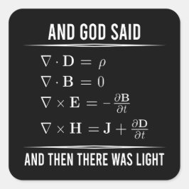 Adesivo Quadrado Maxwells Equations Maxwell Maxwell Math 1BK1