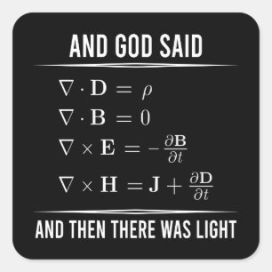 Adesivo Quadrado Maxwells Equations Maxwell Maxwell Math 1BK1
