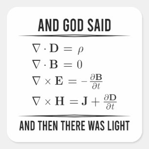 Adesivo Quadrado Maxwells Equations Maxwell Maxwell Math 1WH1
