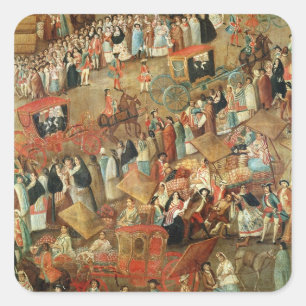 Adesivo Quadrado Mayor em México, detalhe da plaza de carruagems