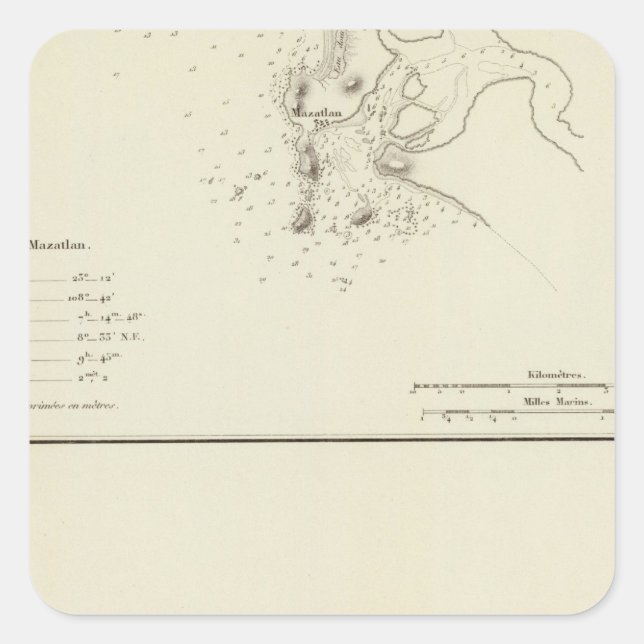 Adesivo Quadrado Mazatlan, México (Frente)