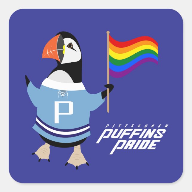 Adesivo Quadrado McGuffin Puffin Pride (Frente)