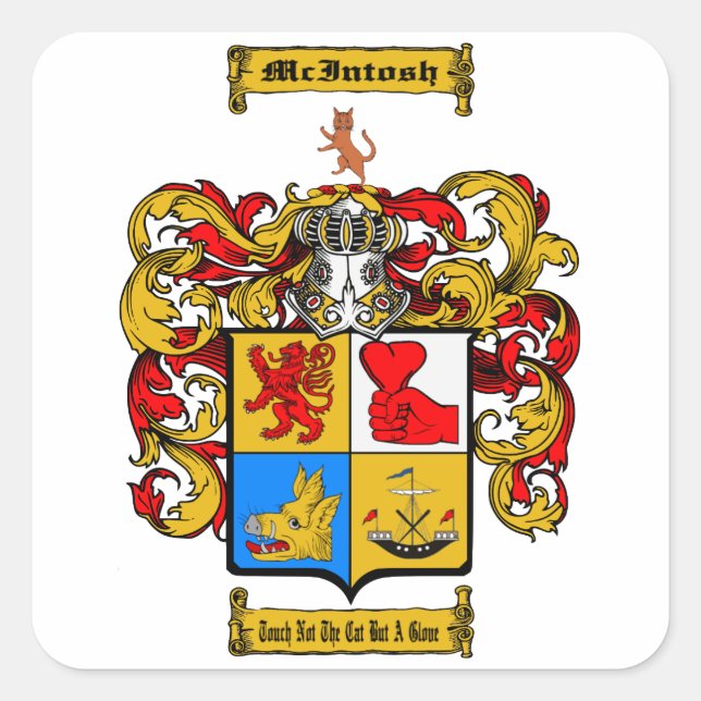 Adesivo Quadrado McIntosh (Escocês) (Frente)