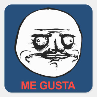 Adesivo Quadrado Me Gusta Face Meme