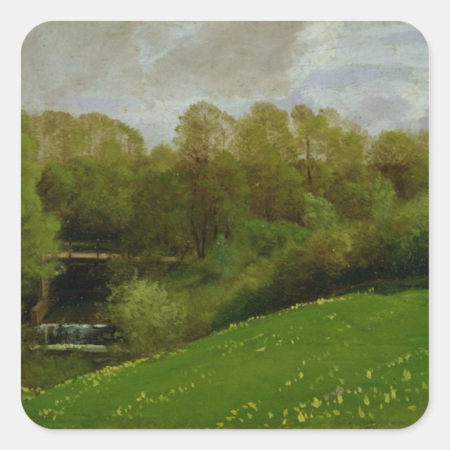 Adesivo Quadrado Meadow and Woodland, 1895 (Frente)