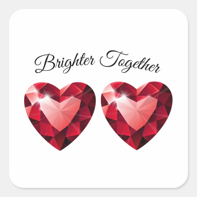 Adesivo Quadrado Meaningful Gift for her – Elegant Love (Frente)