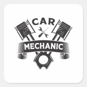 Adesivo Quadrado Mecânica do Motor Mecânico do Carro Garage Idea