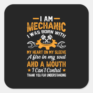 Adesivo Quadrado Mecânico Sou Mecânico