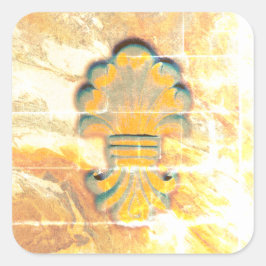 Adesivo Quadrado Medalhão de Estilo Italiano Vintage