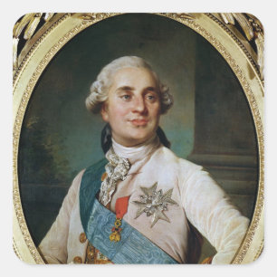 Adesivo Quadrado Medalhão do retrato de Louis XVI 1775
