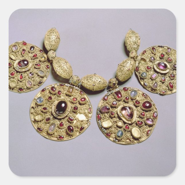 Adesivo Quadrado Medalhões do "Colar Barmy" (Frente)