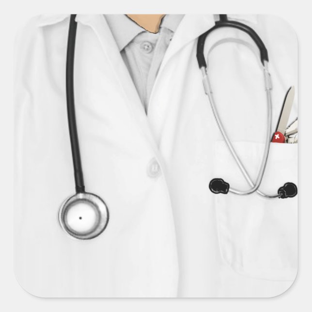 Adesivo Quadrado Médico (Frente)